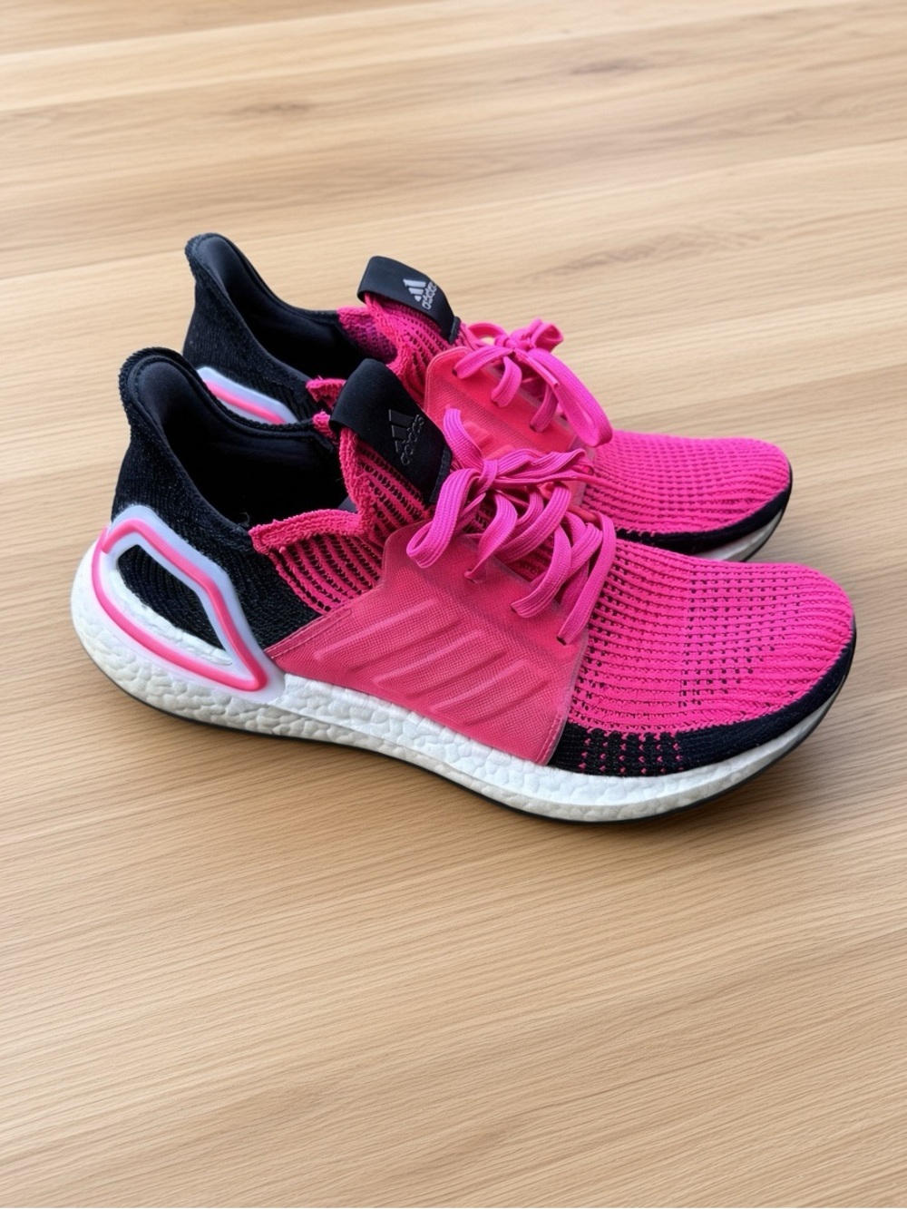 Adidas UltraBoost 19 Hot Pink Black Running Shoes Women’s 9